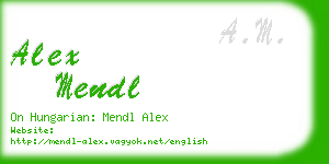 alex mendl business card
